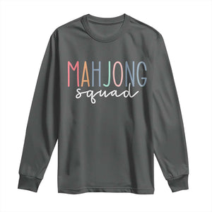 Mahjong Lovers Mahj Squad Long Sleeve Shirt Boho Pastel Cute Game Night Graphic