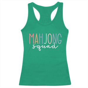Mahjong Lovers Mahj Squad Racerback Tank Top Boho Pastel Cute Game Night Graphic