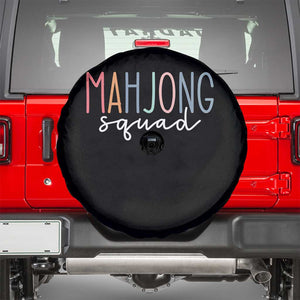 Mahjong Lovers Mahj Squad Spare Tire Cover Boho Pastel Cute Game Night Graphic TS10 Black Print Your Wear