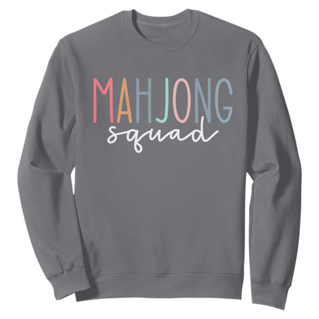 Mahjong Lovers Mahj Squad Sweatshirt Boho Pastel Cute Game Night Graphic