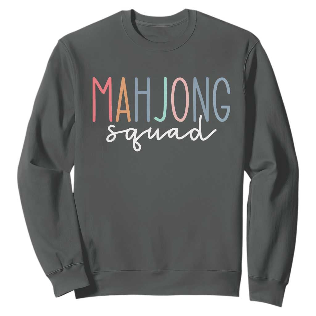 Mahjong Lovers Mahj Squad Sweatshirt Boho Pastel Cute Game Night Graphic