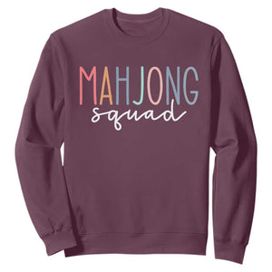 Mahjong Lovers Mahj Squad Sweatshirt Boho Pastel Cute Game Night Graphic
