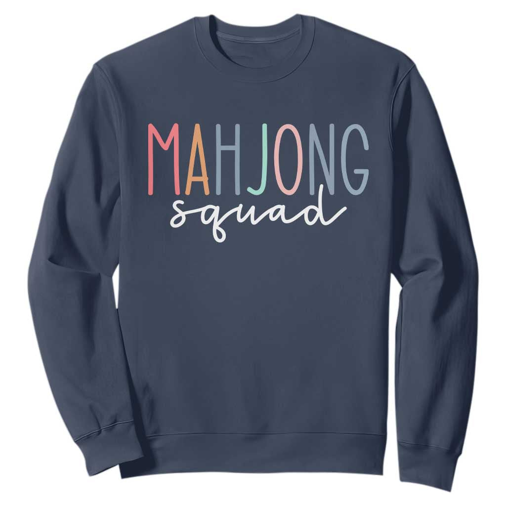 Mahjong Lovers Mahj Squad Sweatshirt Boho Pastel Cute Game Night Graphic