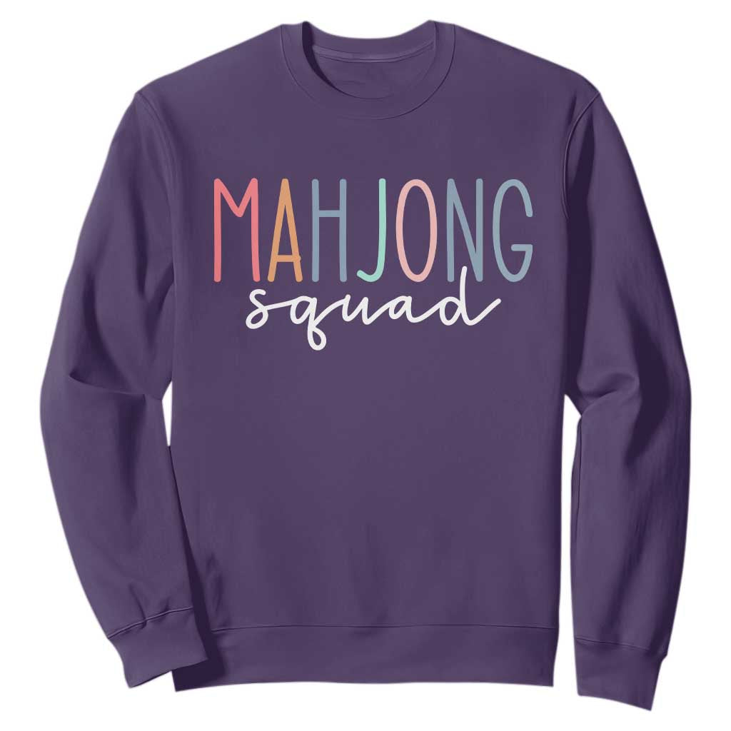 Mahjong Lovers Mahj Squad Sweatshirt Boho Pastel Cute Game Night Graphic