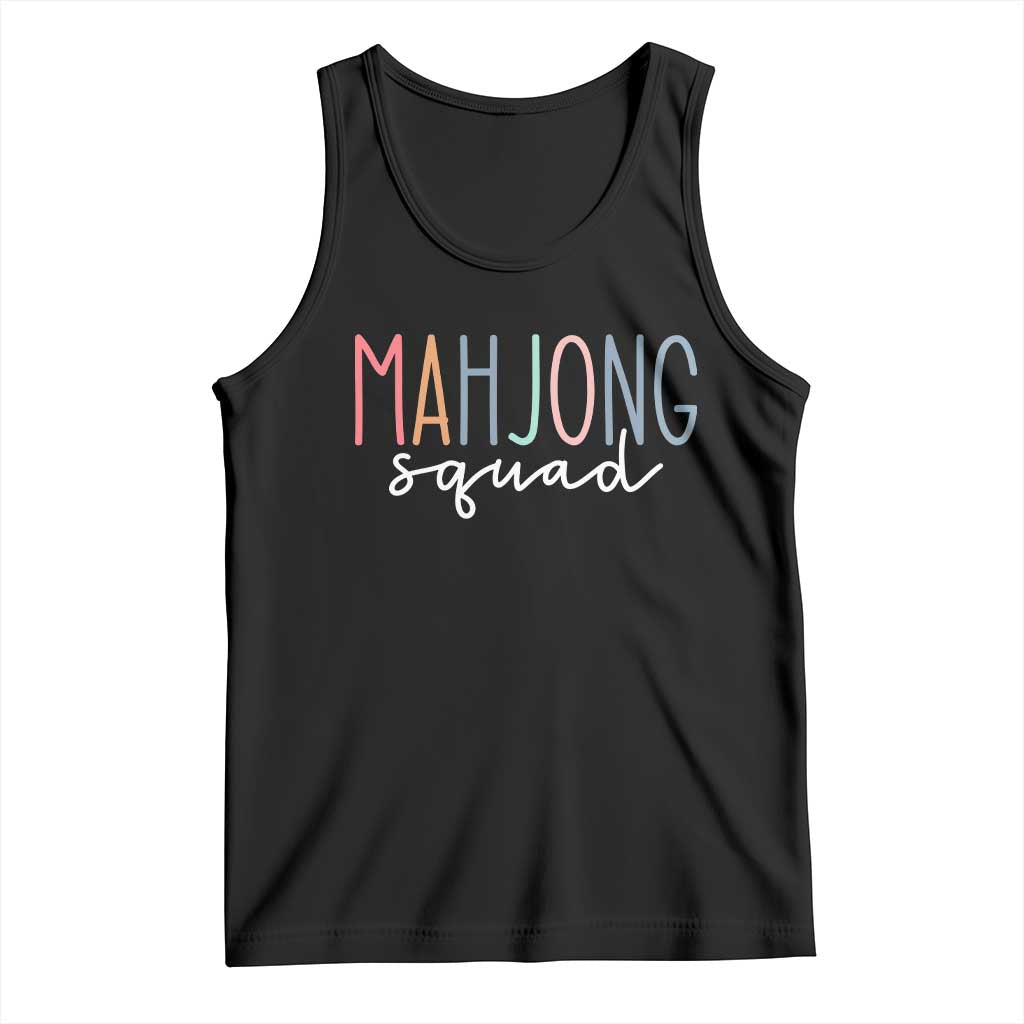 Mahjong Lovers Mahj Squad Tank Top Boho Pastel Cute Game Night Graphic TS10 Black Print Your Wear