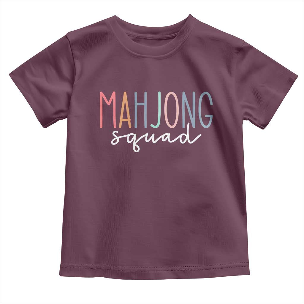 Mahjong Lovers Mahj Squad Toddler T Shirt Boho Pastel Cute Game Night Graphic