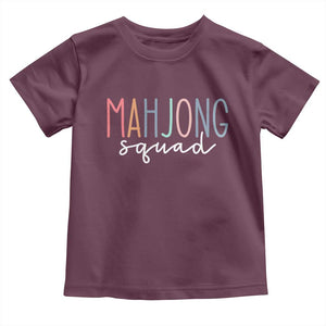 Mahjong Lovers Mahj Squad Toddler T Shirt Boho Pastel Cute Game Night Graphic