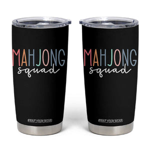 Mahjong Lovers Mahj Squad Tumbler Cup Boho Pastel Cute Game Night Graphic