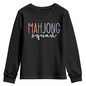 Mahjong Lovers Mahj Squad Youth Sweatshirt Boho Pastel Cute Game Night Graphic