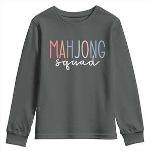 Mahjong Lovers Mahj Squad Youth Sweatshirt Boho Pastel Cute Game Night Graphic