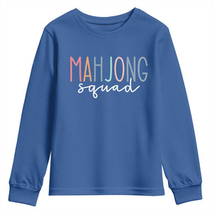 Mahjong Lovers Mahj Squad Youth Sweatshirt Boho Pastel Cute Game Night Graphic