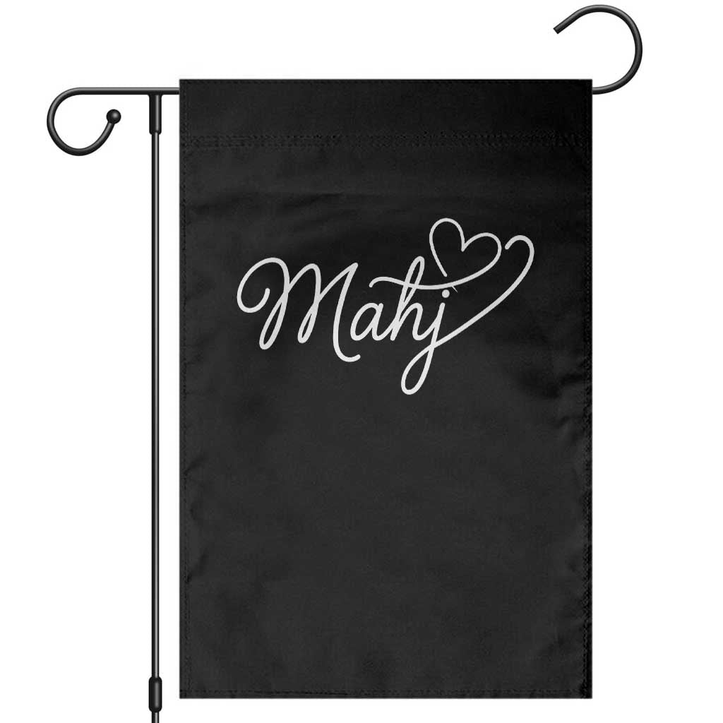 Mahjong Lovers Garden Flag Funny Mah Jongg Heart Game Night Graphic