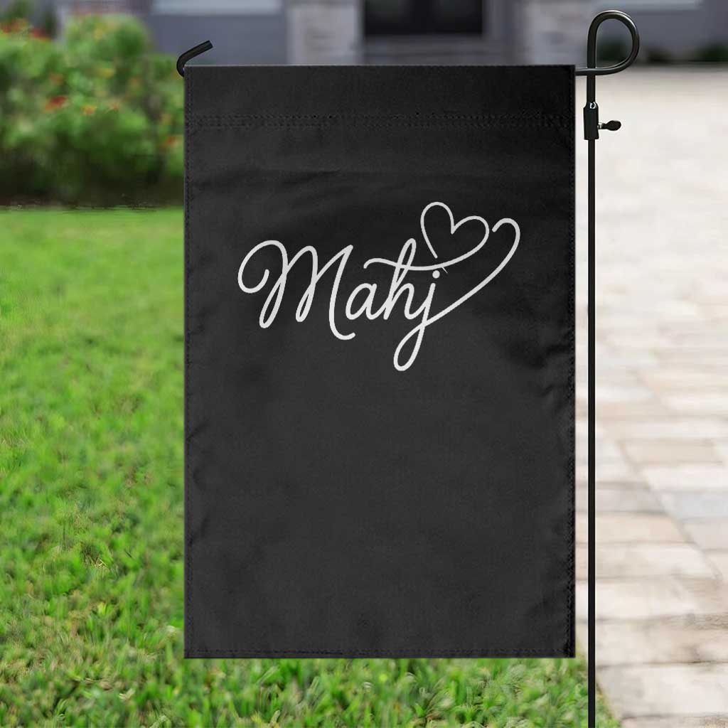 Mahjong Lovers Garden Flag Funny Mah Jongg Heart Game Night Graphic