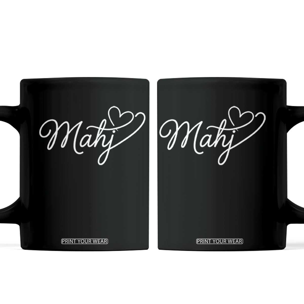 Mahjong Lovers Coffee Mug Funny Mah Jongg Heart Game Night Graphic