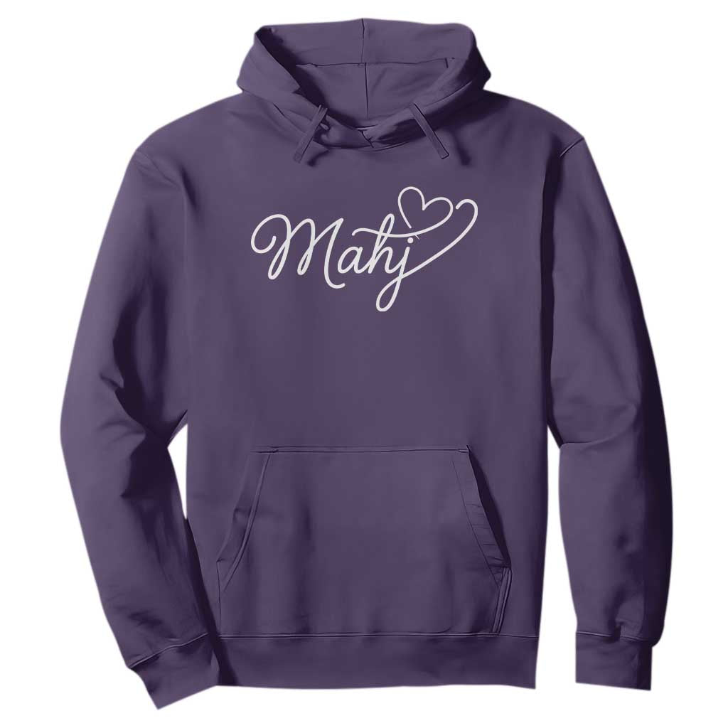 Mahjong Lovers Hoodie Funny Mah Jongg Heart Game Night Graphic TS10 Purple Print Your Wear