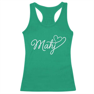 Mahjong Lovers Racerback Tank Top Funny Mah Jongg Heart Game Night Graphic TS10 Irish Green Print Your Wear
