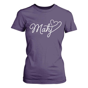 Mahjong Lovers T Shirt For Women Funny Mah Jongg Heart Game Night Graphic TS10 Purple Print Your Wear