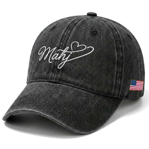 Mahjong Lovers Washed Cotton Baseball Cap Funny Mah Jongg Heart Game Night Graphic