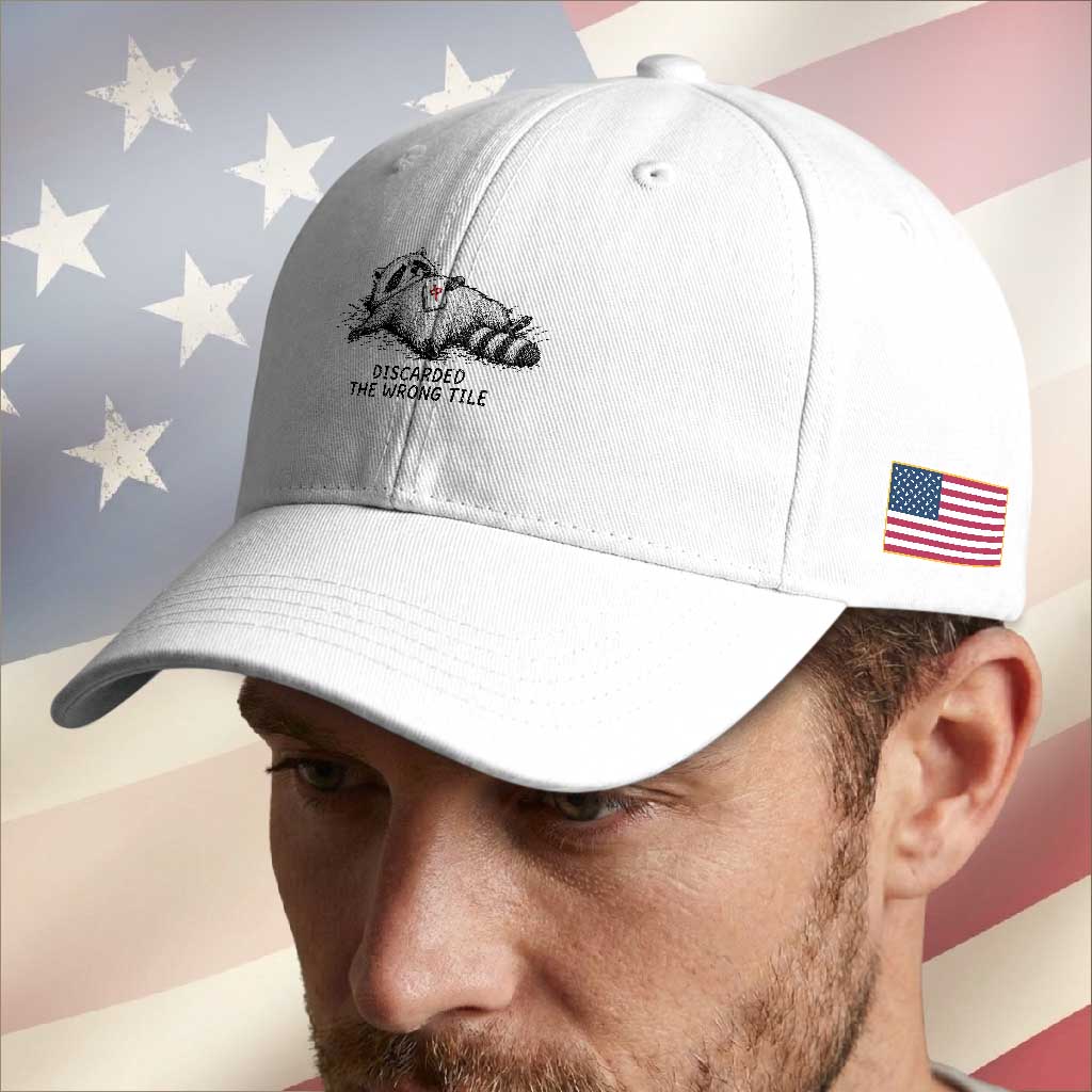 Funny Raccoon Mahjong Lovers Baseball Cap Discarded The Wrong Tile