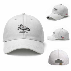 Funny Raccoon Mahjong Lovers Baseball Cap Discarded The Wrong Tile
