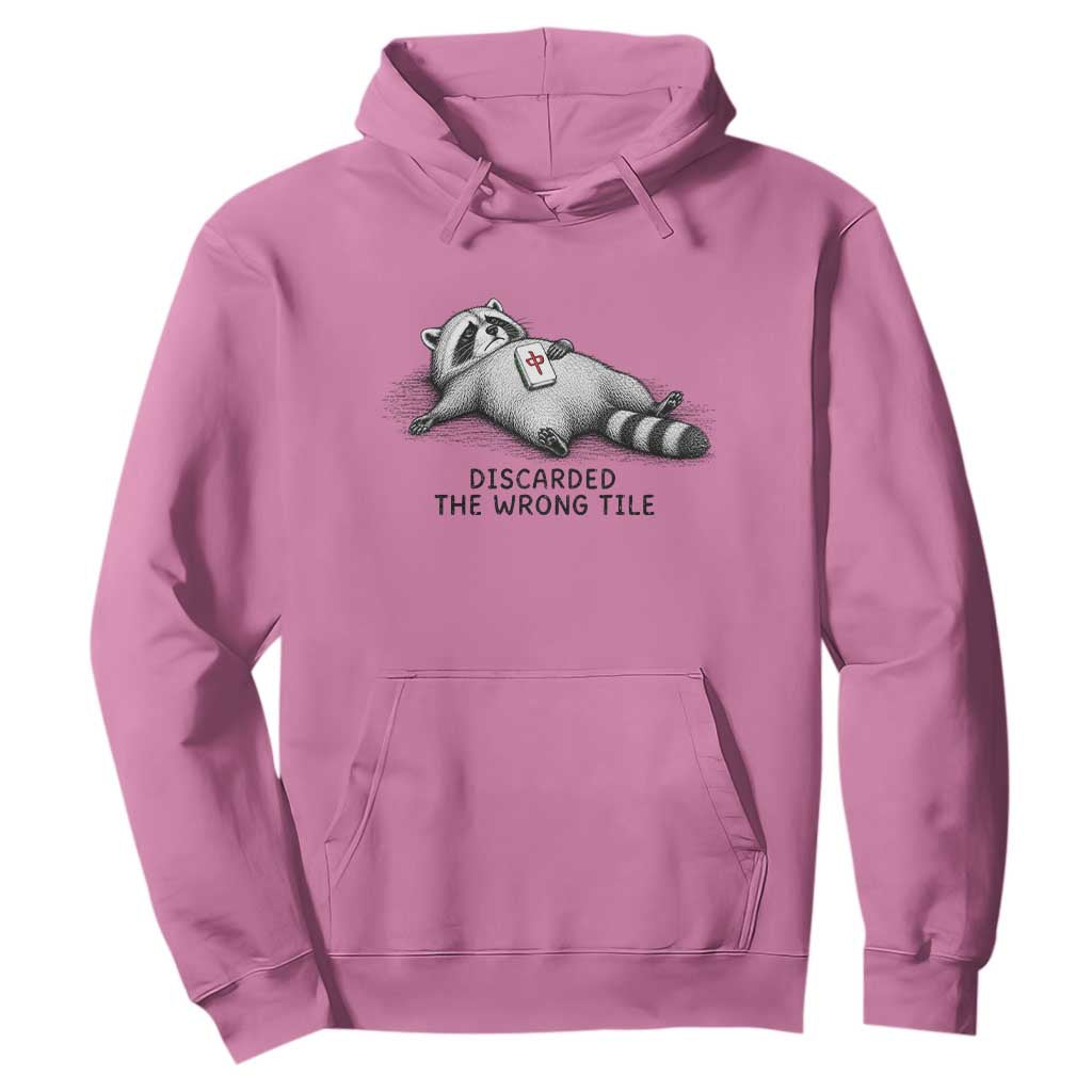 Funny Raccoon Mahjong Lovers Hoodie Discarded The Wrong Tile