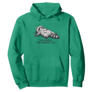 Funny Raccoon Mahjong Lovers Hoodie Discarded The Wrong Tile