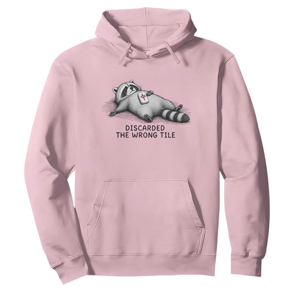 Funny Raccoon Mahjong Lovers Hoodie Discarded The Wrong Tile