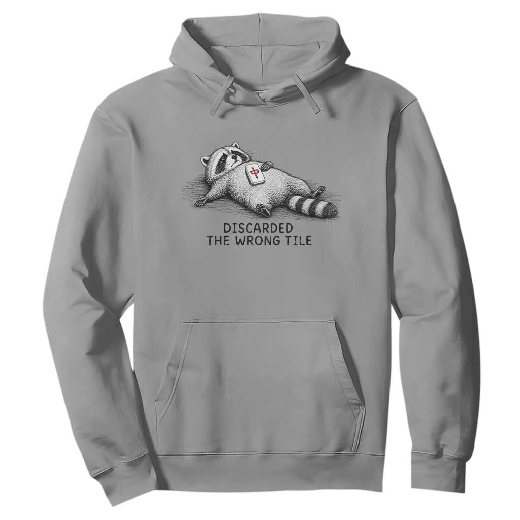 Funny Raccoon Mahjong Lovers Hoodie Discarded The Wrong Tile