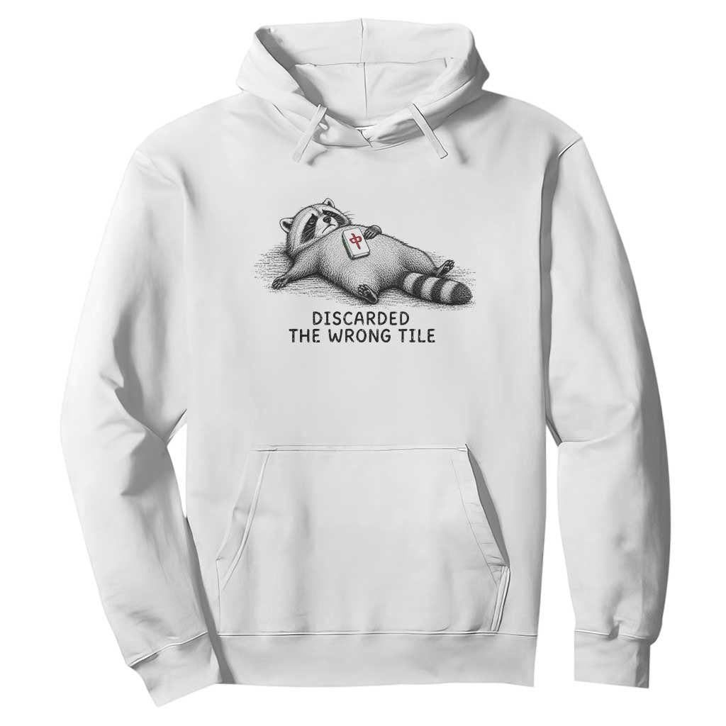 Funny Raccoon Mahjong Lovers Hoodie Discarded The Wrong Tile