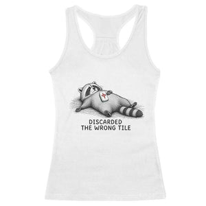 Funny Raccoon Mahjong Lovers Racerback Tank Top Discarded The Wrong Tile