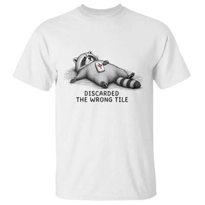 Funny Raccoon Mahjong Lovers T Shirt Discarded The Wrong Tile