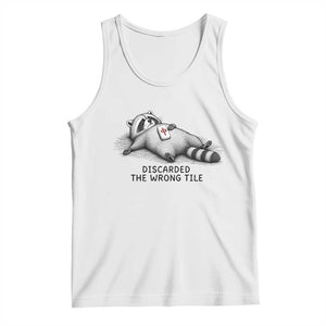 Funny Raccoon Mahjong Lovers Tank Top Discarded The Wrong Tile