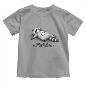 Funny Raccoon Mahjong Lovers Toddler T Shirt Discarded The Wrong Tile