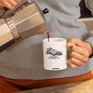 Funny Raccoon Mahjong Lovers Coffee Mug Discarded The Wrong Tile