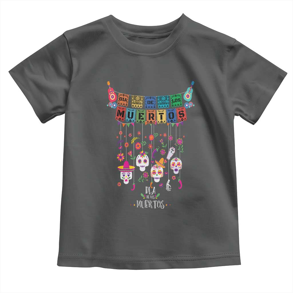 Dia De Los Muertos Funny Day Of The Dead Baby Shirt Hanging Sugar Skull Skulls Halloween TS10 Dark Heather Print Your Wear