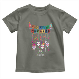Dia De Los Muertos Funny Day Of The Dead Baby Shirt Hanging Sugar Skull Skulls Halloween TS10 Military Green Print Your Wear