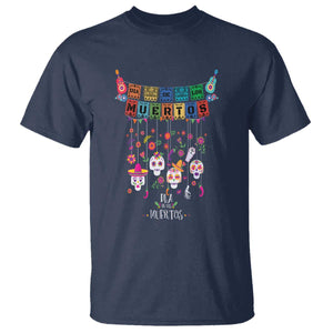Dia De Los Muertos Funny Day Of The Dead T Shirt Hanging Sugar Skull Skulls Halloween TS10 Navy Print Your Wear