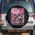 Breast Cancer Awareness Spare Tire Cover I Wear Pink For My Mom Boho Floral Pink Ribbon TS10 No hole Black Print Your Wear