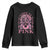 Breast Cancer Awareness Month Youth Sweatshirt Boho Floral Vintage Floral Pink Ribbon TS10 Black Print Your Wear
