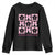 Breast Cancer Awareness Month Youth Sweatshirt In October We Wear Pink Coquette Bow Boho Floral Gift For Mom TS10 Black Print Your Wear