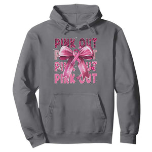 Football Pink Out Breast Cancer Awareness Hoodie Coquette Football TS10 Charcoal Print Your Wear