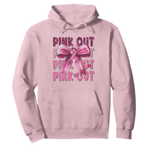 Football Pink Out Breast Cancer Awareness Hoodie Coquette Football TS10 Light Pink Print Your Wear