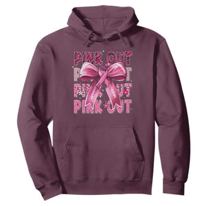 Football Pink Out Breast Cancer Awareness Hoodie Coquette Football TS10 Maroon Print Your Wear