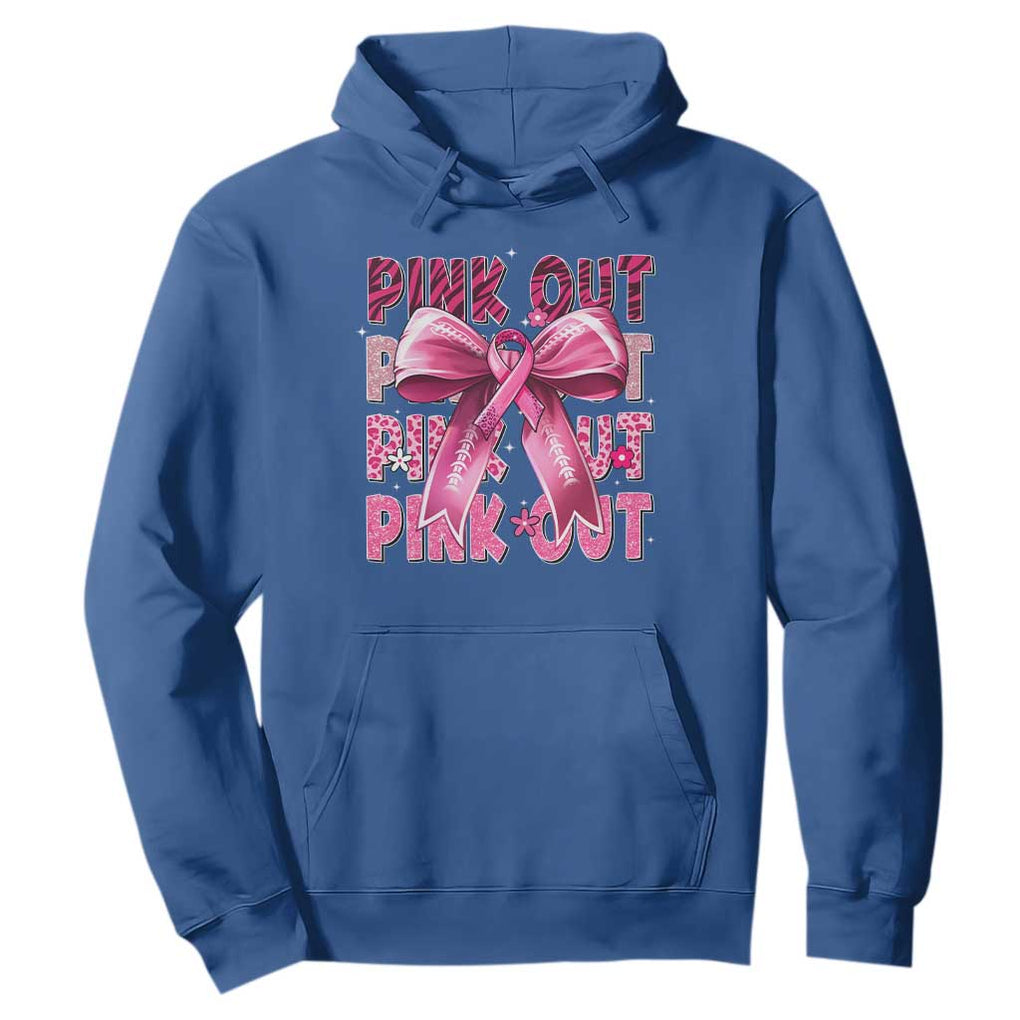 Football Pink Out Breast Cancer Awareness Hoodie Coquette Football TS10 Royal Blue Print Your Wear