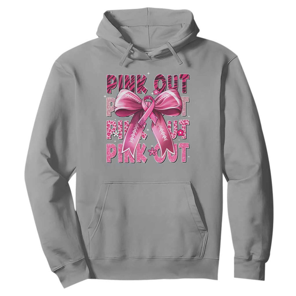 Football Pink Out Breast Cancer Awareness Hoodie Coquette Football TS10 Sport Gray Print Your Wear