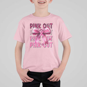 Football Pink Out Breast Cancer Awareness T Shirt For Kid Coquette Football TS10 Light Pink Print Your Wear