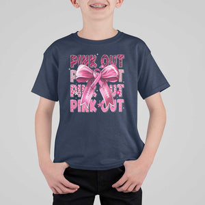 Football Pink Out Breast Cancer Awareness T Shirt For Kid Coquette Football TS10 Navy Print Your Wear