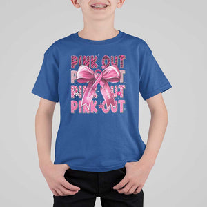 Football Pink Out Breast Cancer Awareness T Shirt For Kid Coquette Football TS10 Royal Blue Print Your Wear