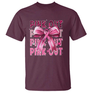 Football Pink Out Breast Cancer Awareness T Shirt Coquette Football TS10 Maroon Print Your Wear