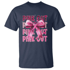 Football Pink Out Breast Cancer Awareness T Shirt Coquette Football TS10 Navy Print Your Wear